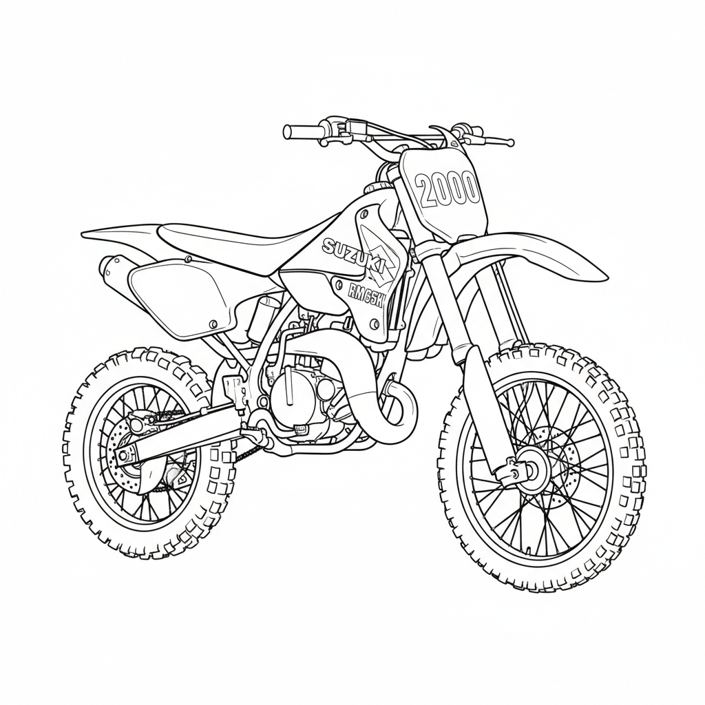 2000 SUZUKI RM65K coloring page