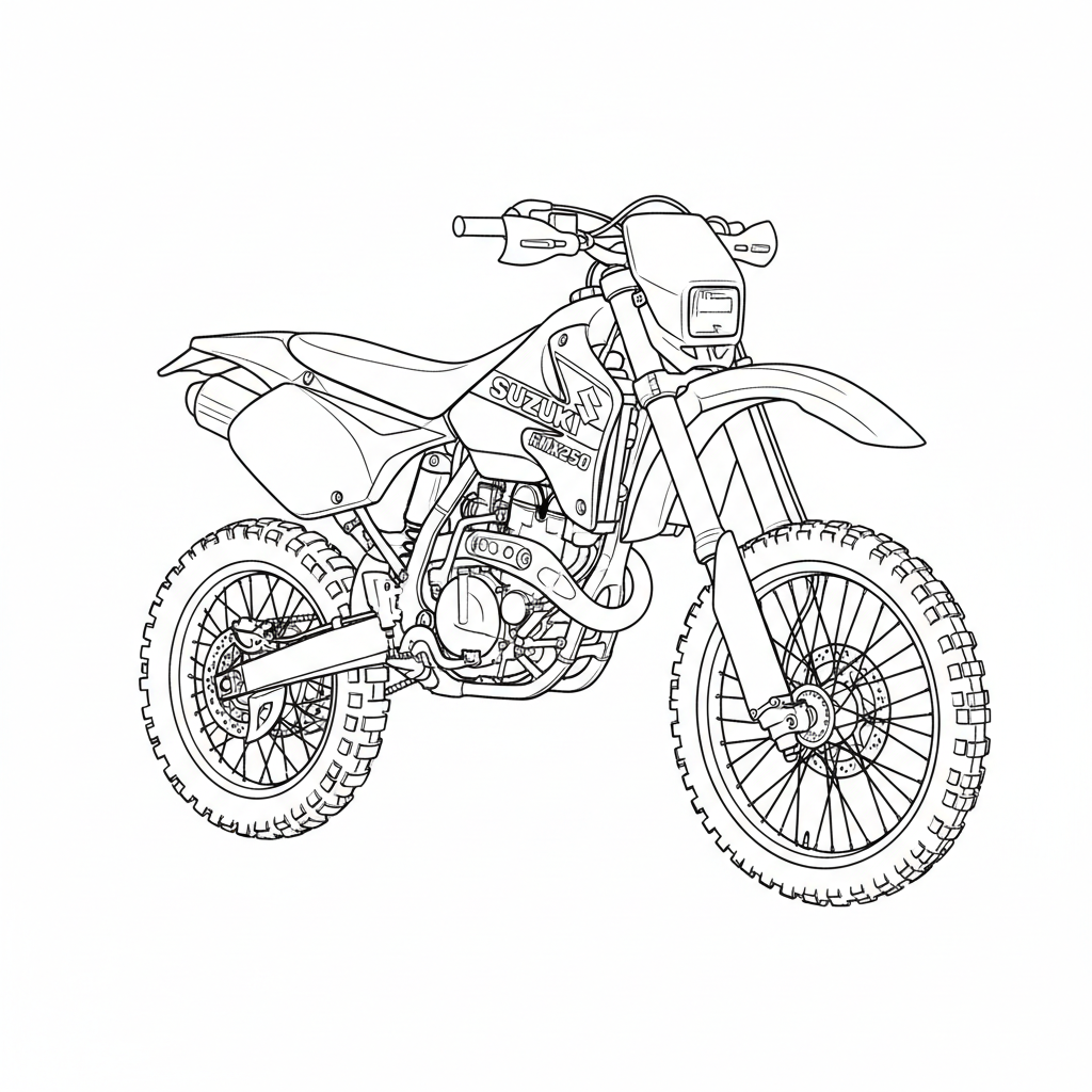 2000 SUZUKI RMX250 coloring page