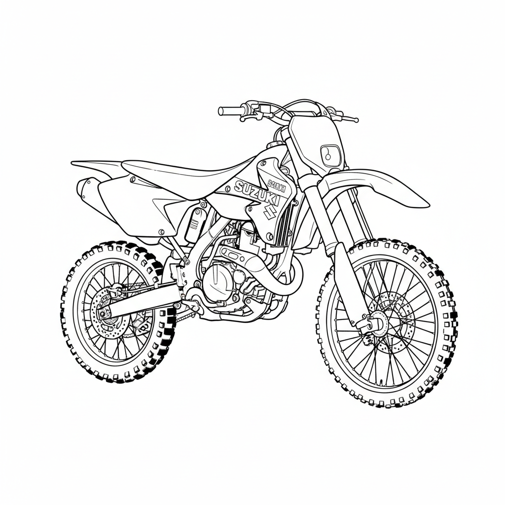 2000 SUZUKI RMX450 coloring page
