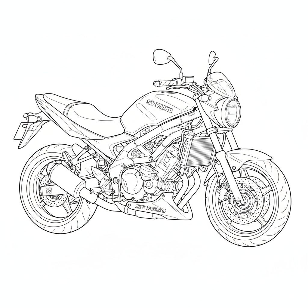 2000 SUZUKI SFV650 coloring page