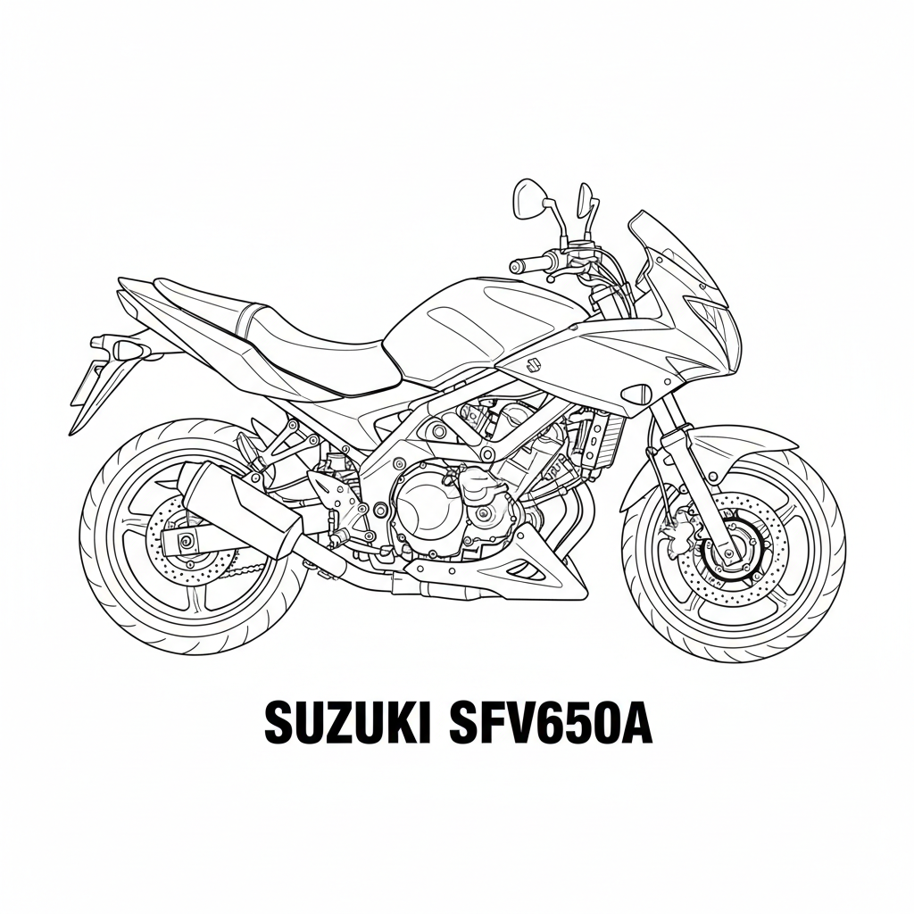 2000 SUZUKI SFV650A coloring page