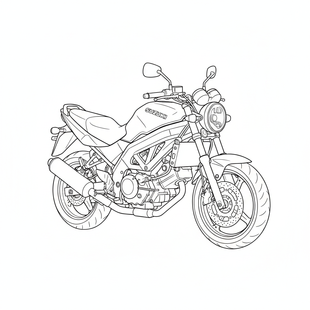 2000 SUZUKI SV650 coloring page