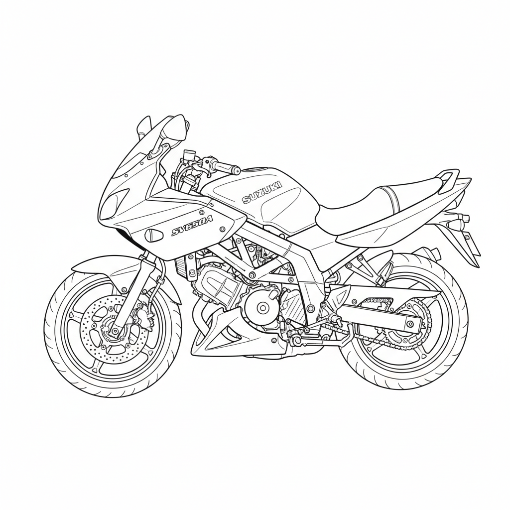 2000 SUZUKI SV650A/SV650SA coloring page