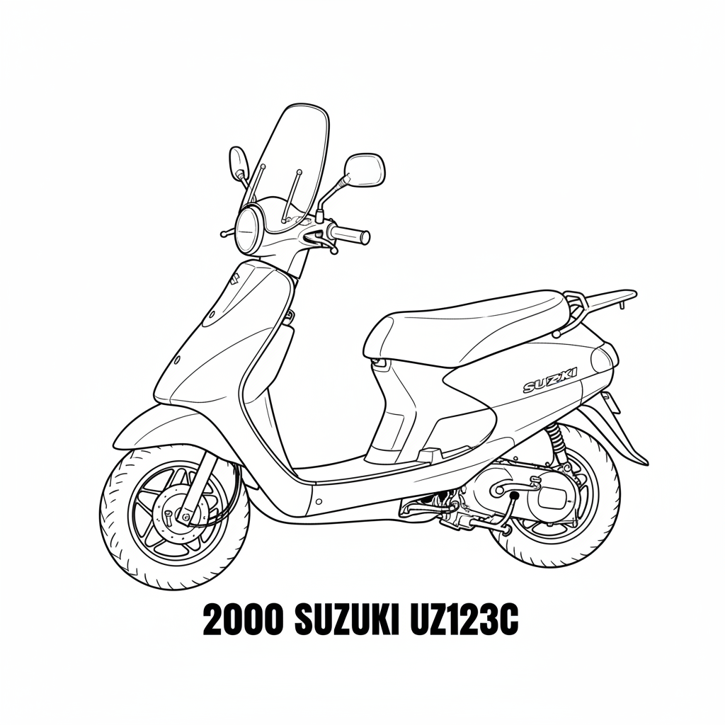 2000 SUZUKI UZ125C coloring page