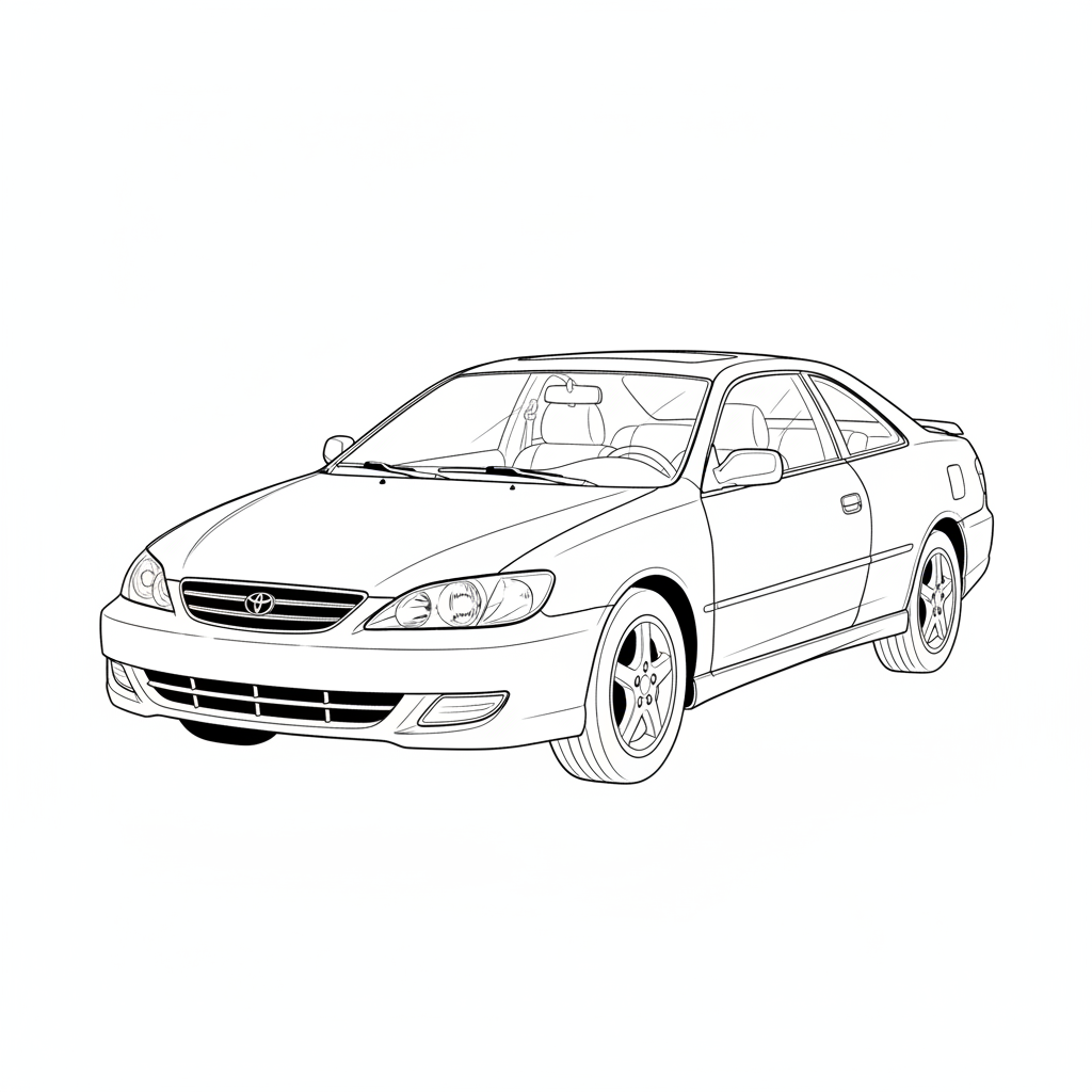 2000 TOYOTA Camry Solara coloring page