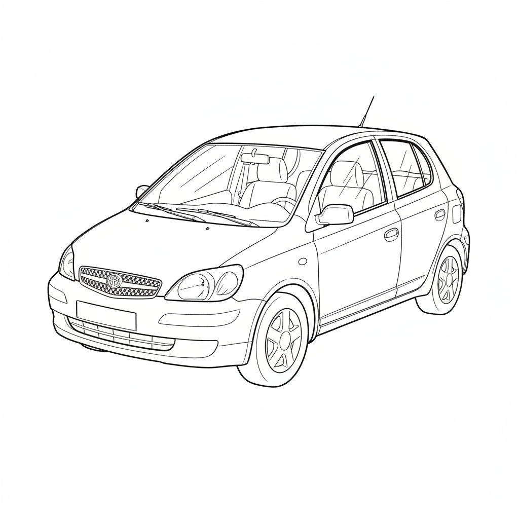 2000 TOYOTA Echo coloring page