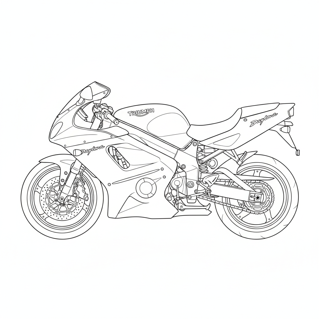 TRIUMPH Daytona coloring page preview