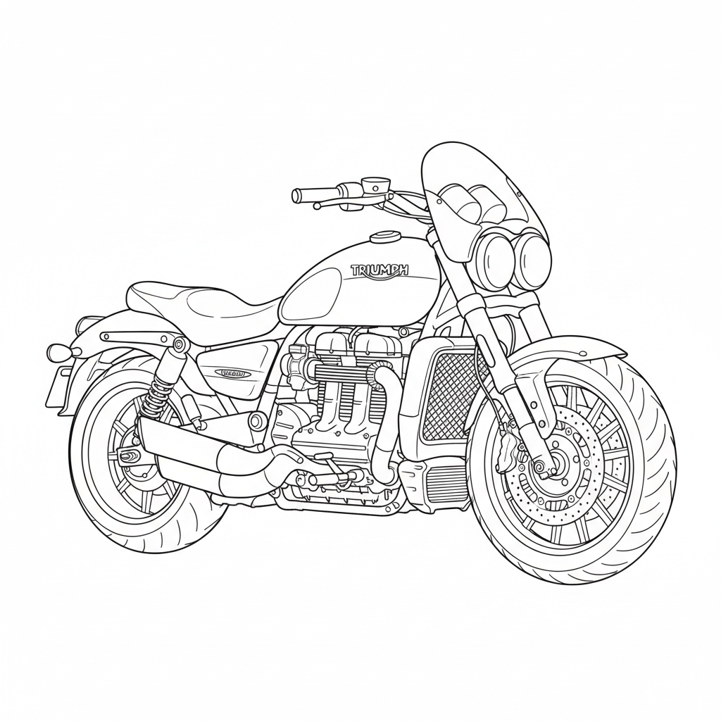 TRIUMPH Rocket III coloring page preview
