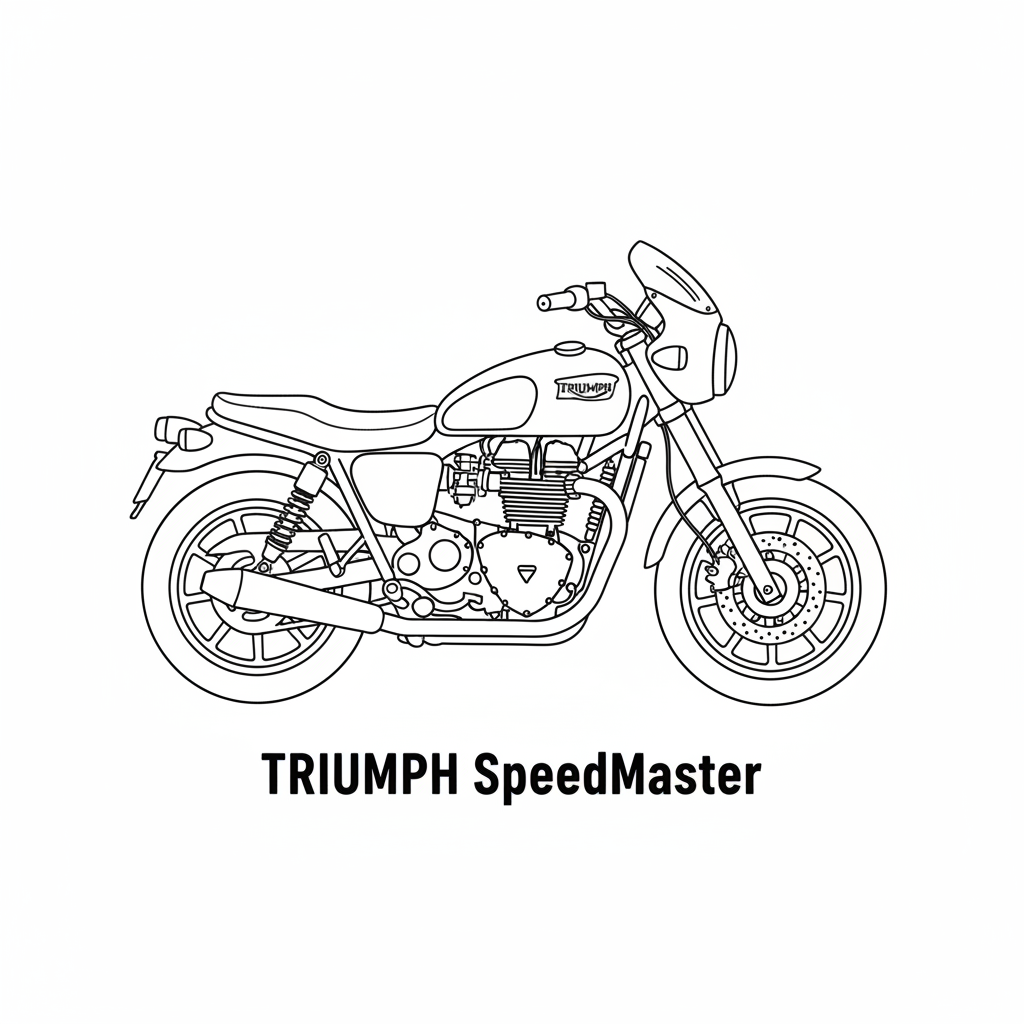TRIUMPH SpeedMaster coloring page preview