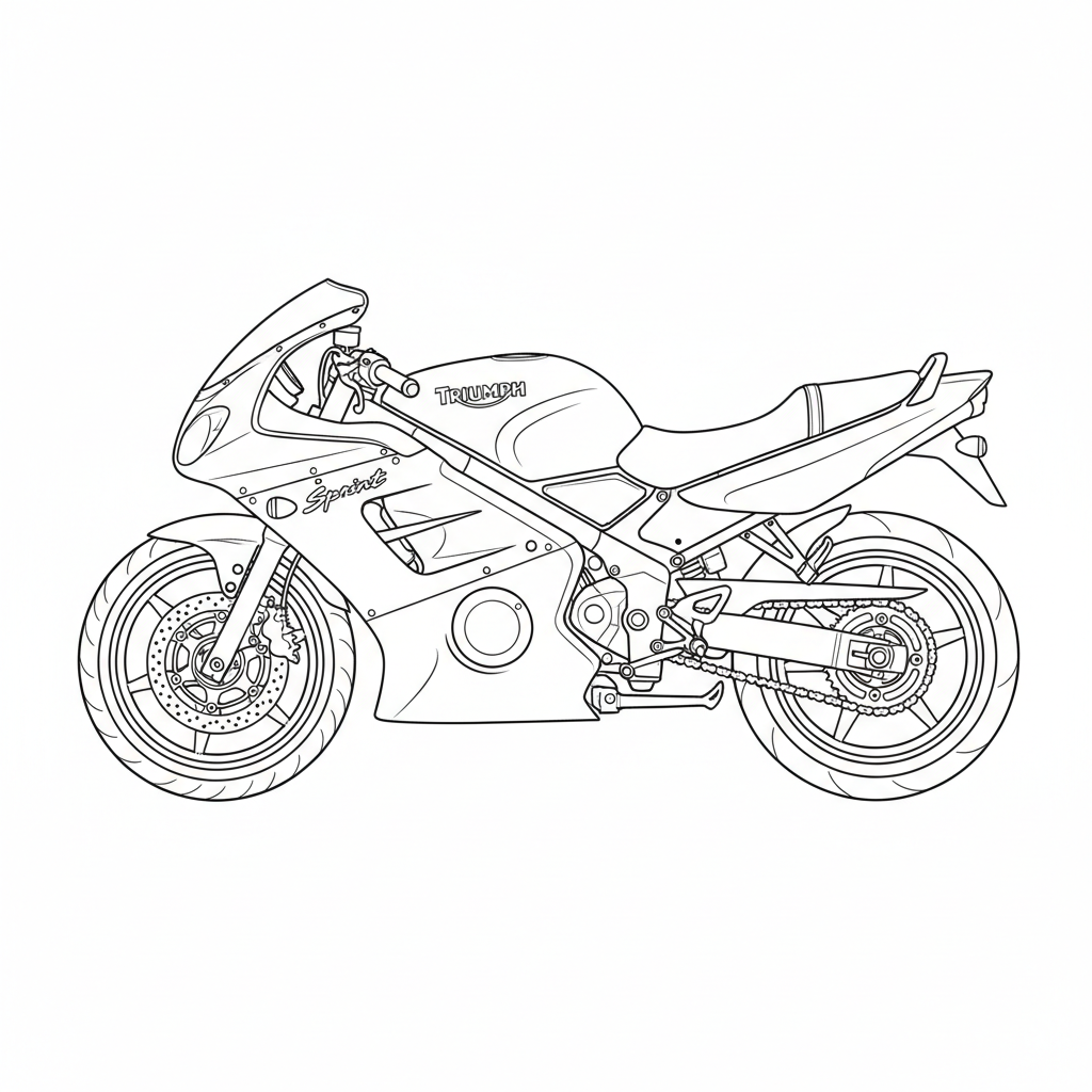 TRIUMPH Sprint coloring page preview