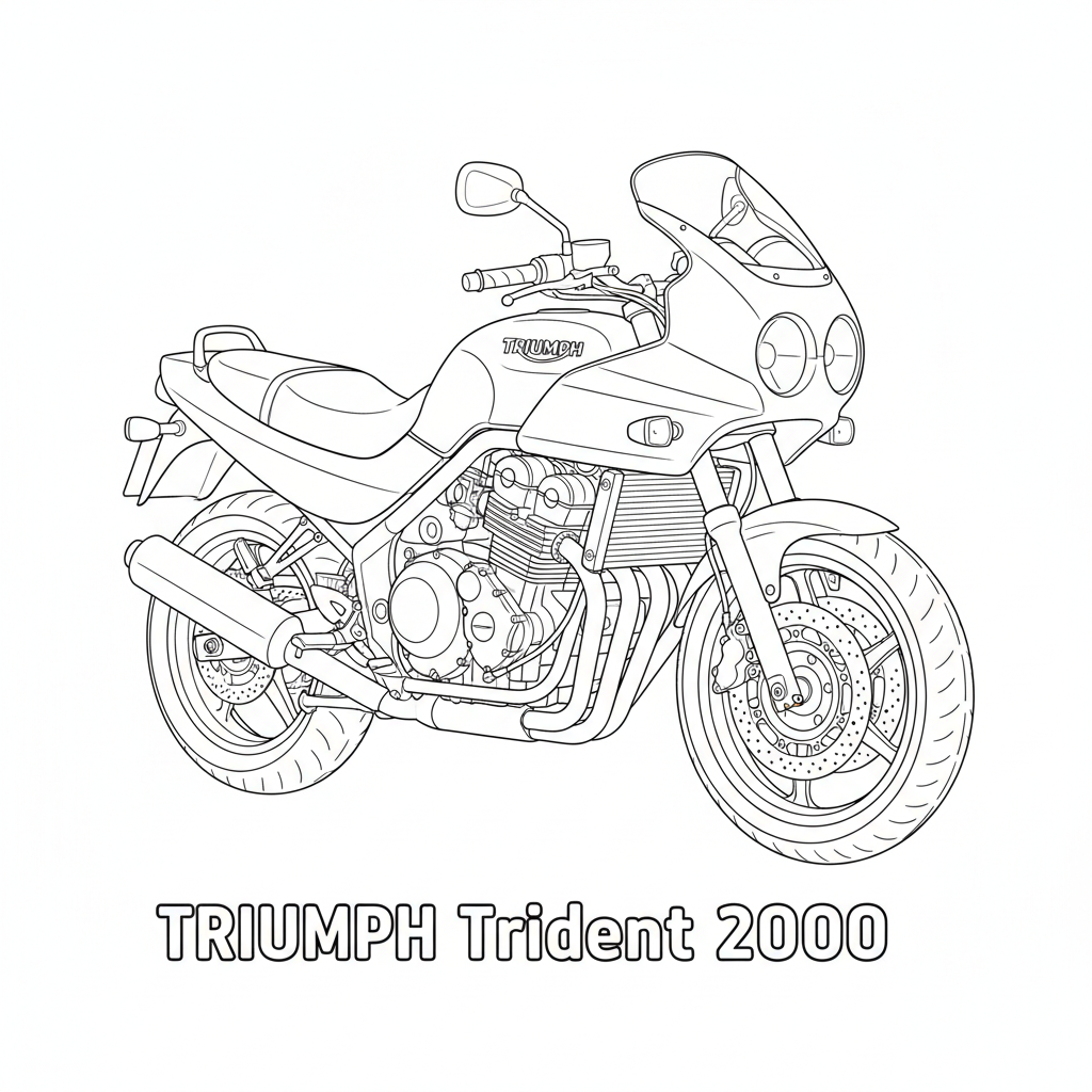 TRIUMPH Trident coloring page preview