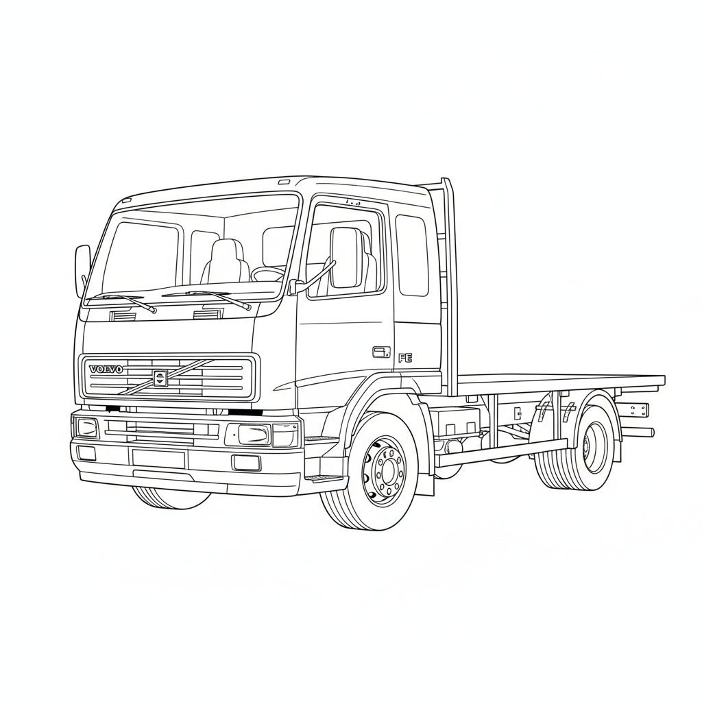 VOLVO FE coloring page preview