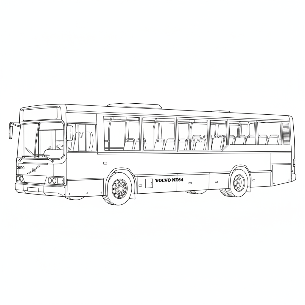 VOLVO NE64 coloring page preview