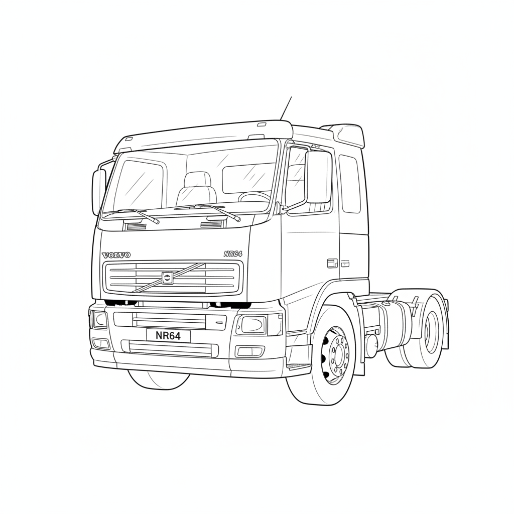 VOLVO NR64 coloring page preview