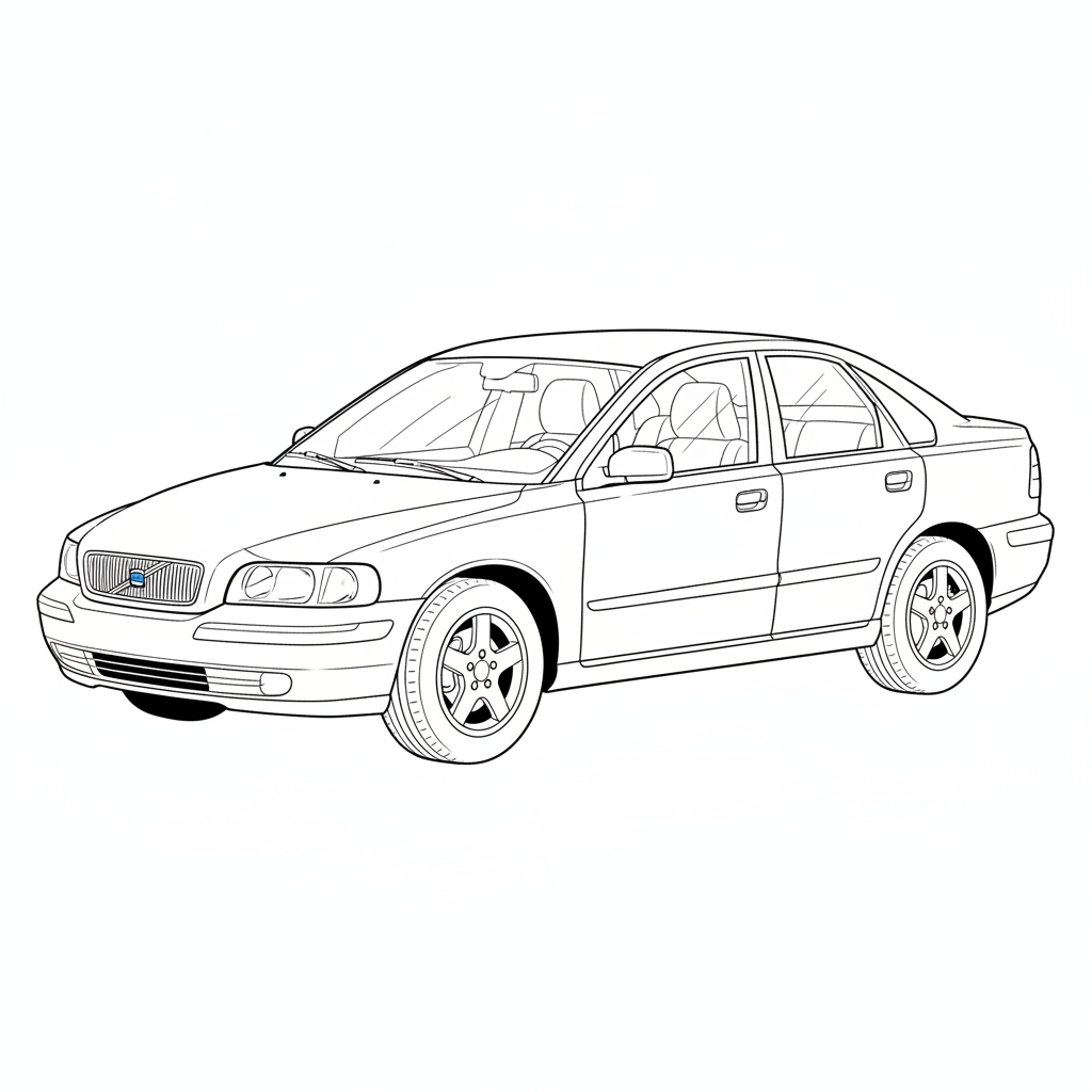 VOLVO S40 coloring page preview