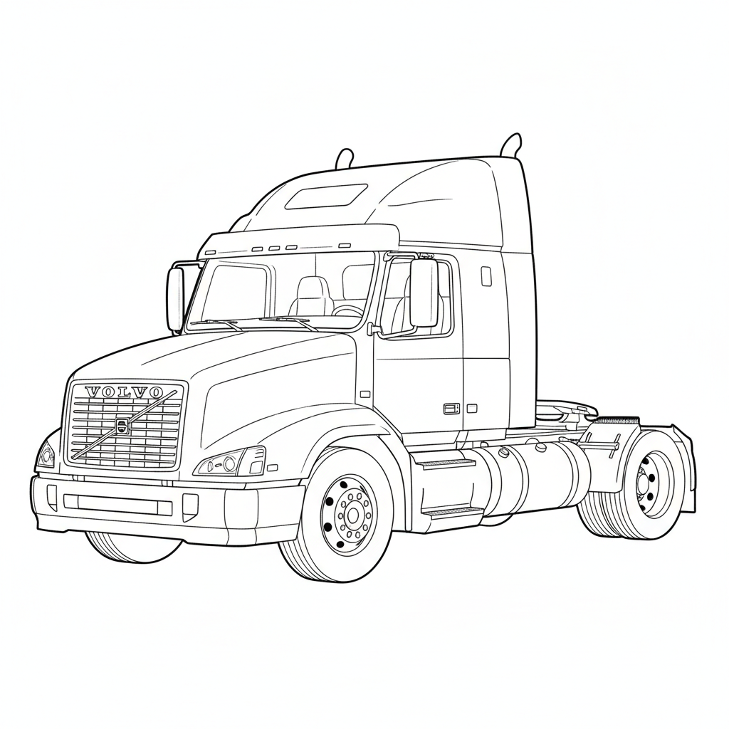 VOLVO WAH coloring page preview