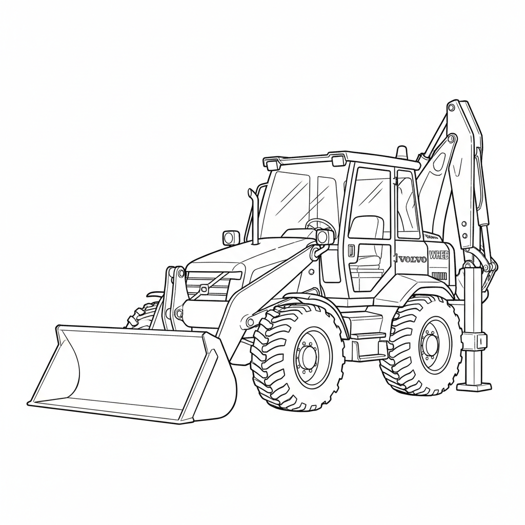 VOLVO WHEB coloring page preview