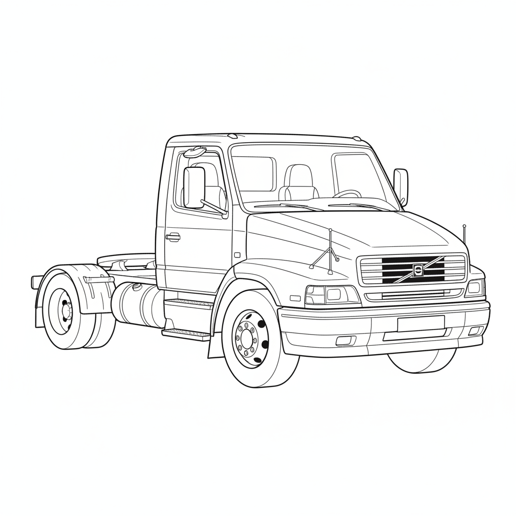 VOLVO WHLB coloring page preview
