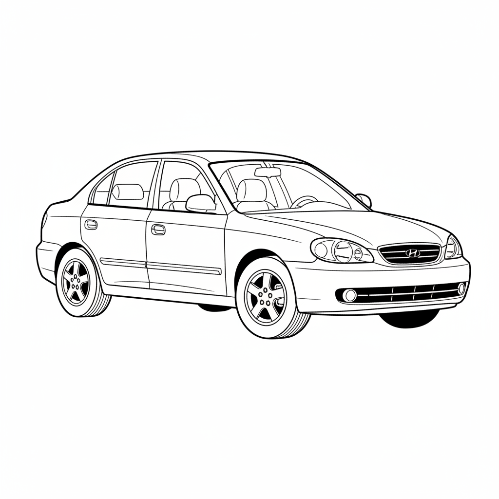 2001 HYUNDAI Elantra coloring page