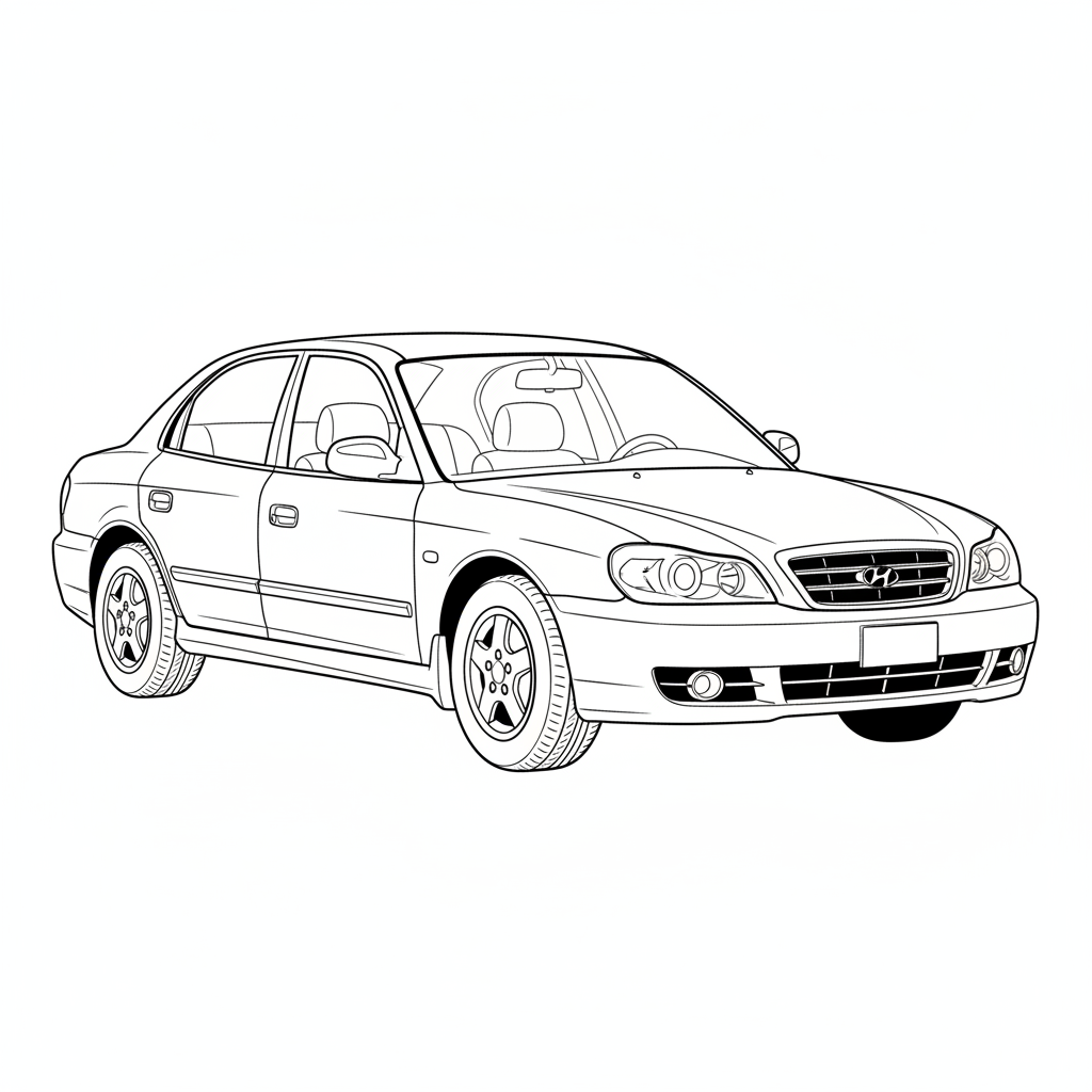 2001 HYUNDAI Sonata coloring page