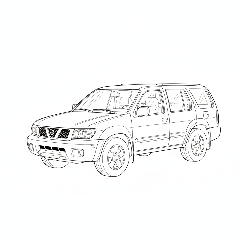 2001 NISSAN Pathfinder coloring page