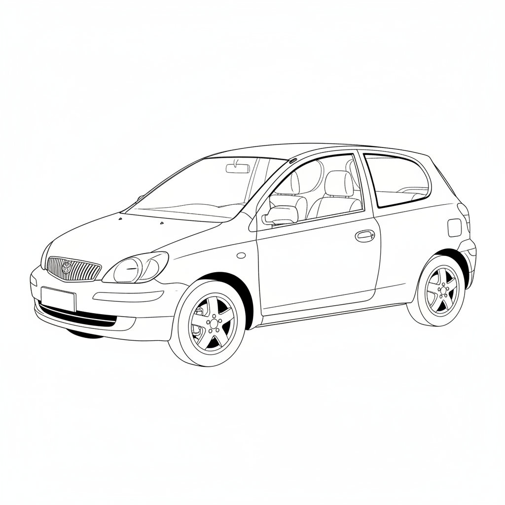 2001 TOYOTA Echo coloring page