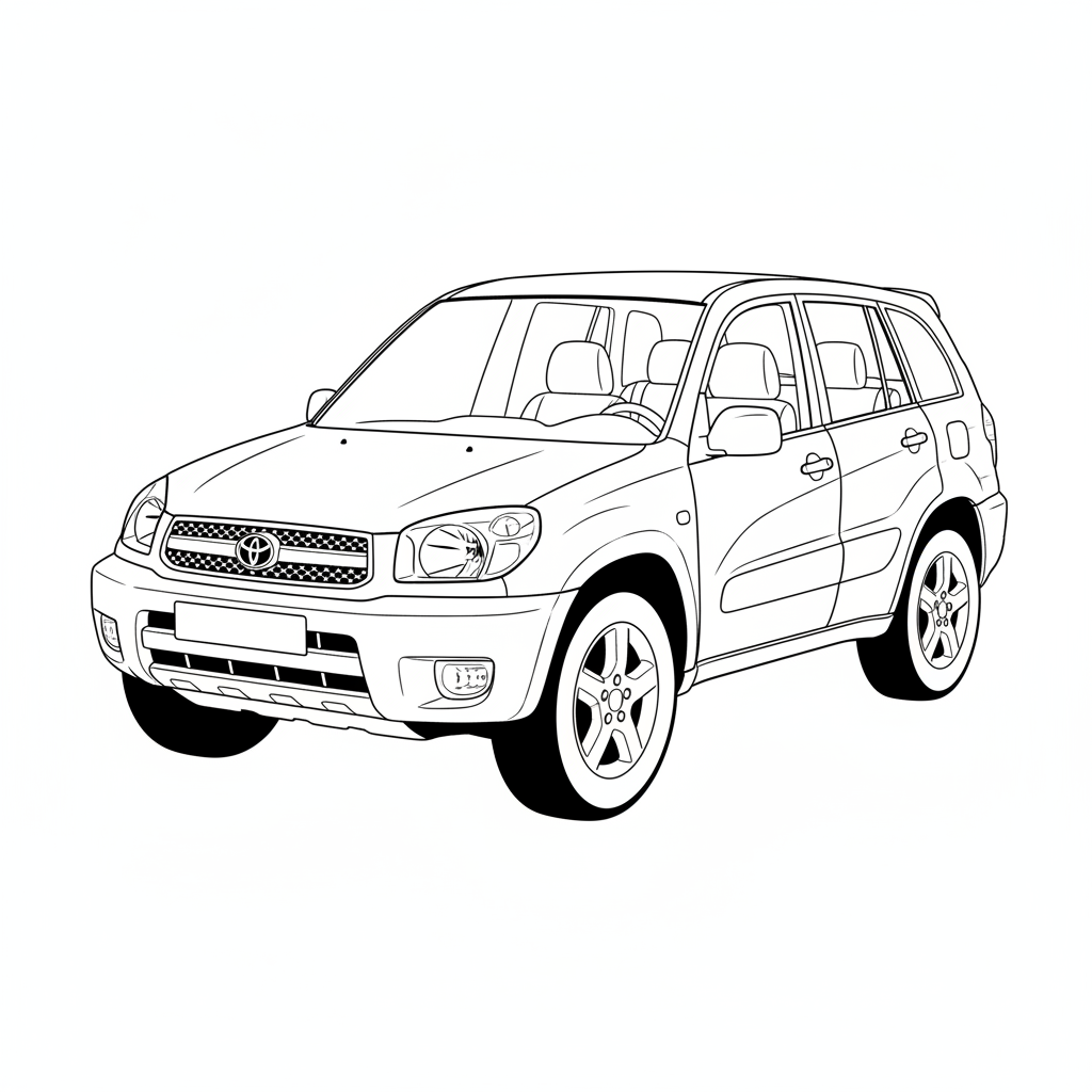 2001 TOYOTA RAV4 coloring page