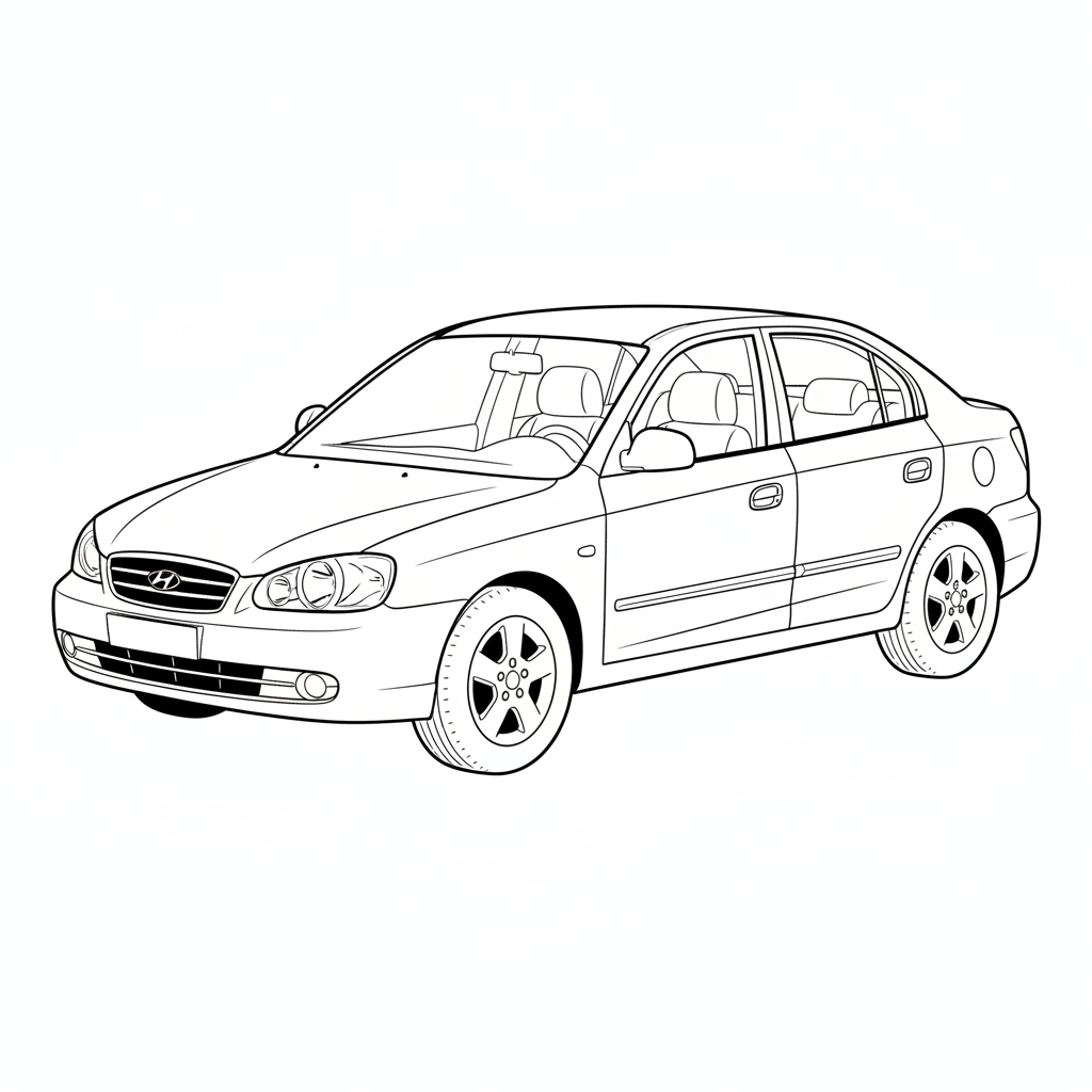 2002 HYUNDAI Elantra coloring page