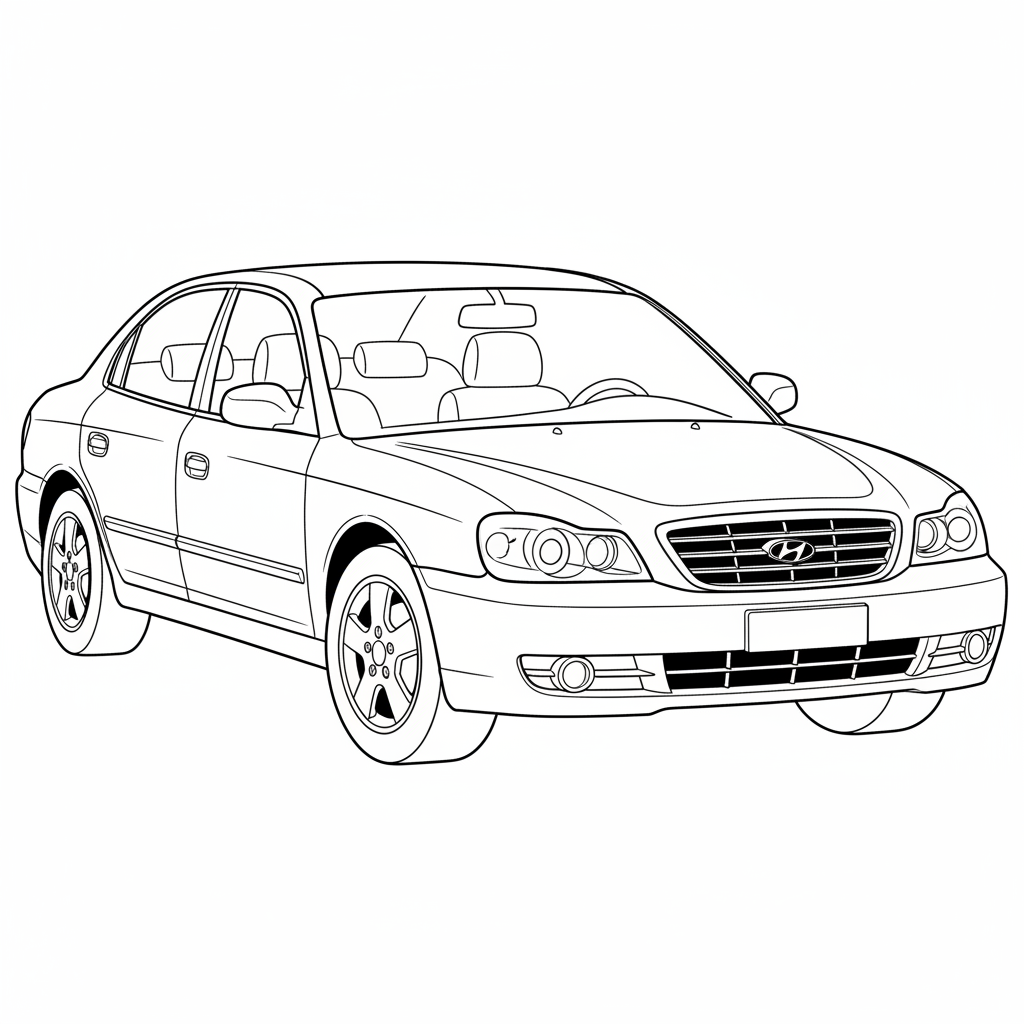 2002 HYUNDAI Sonata coloring page