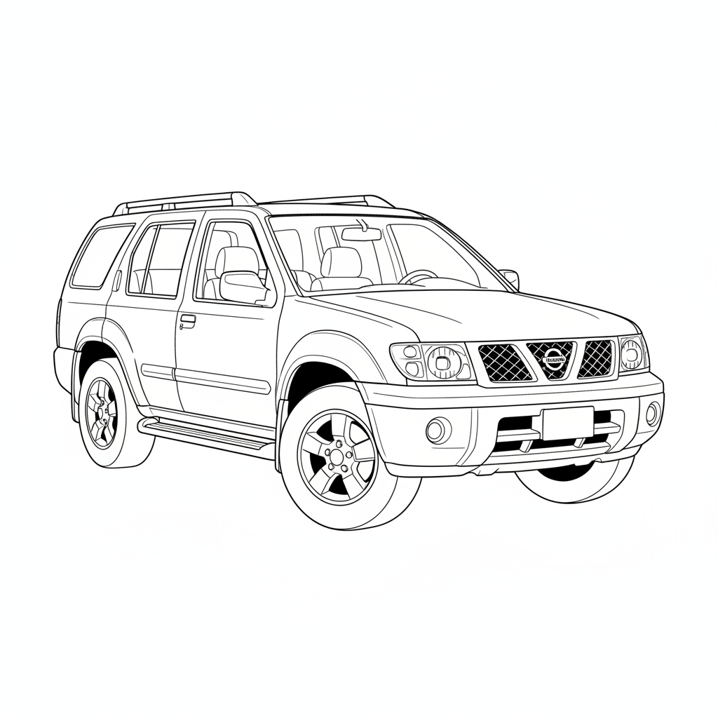 2002 NISSAN Pathfinder coloring page