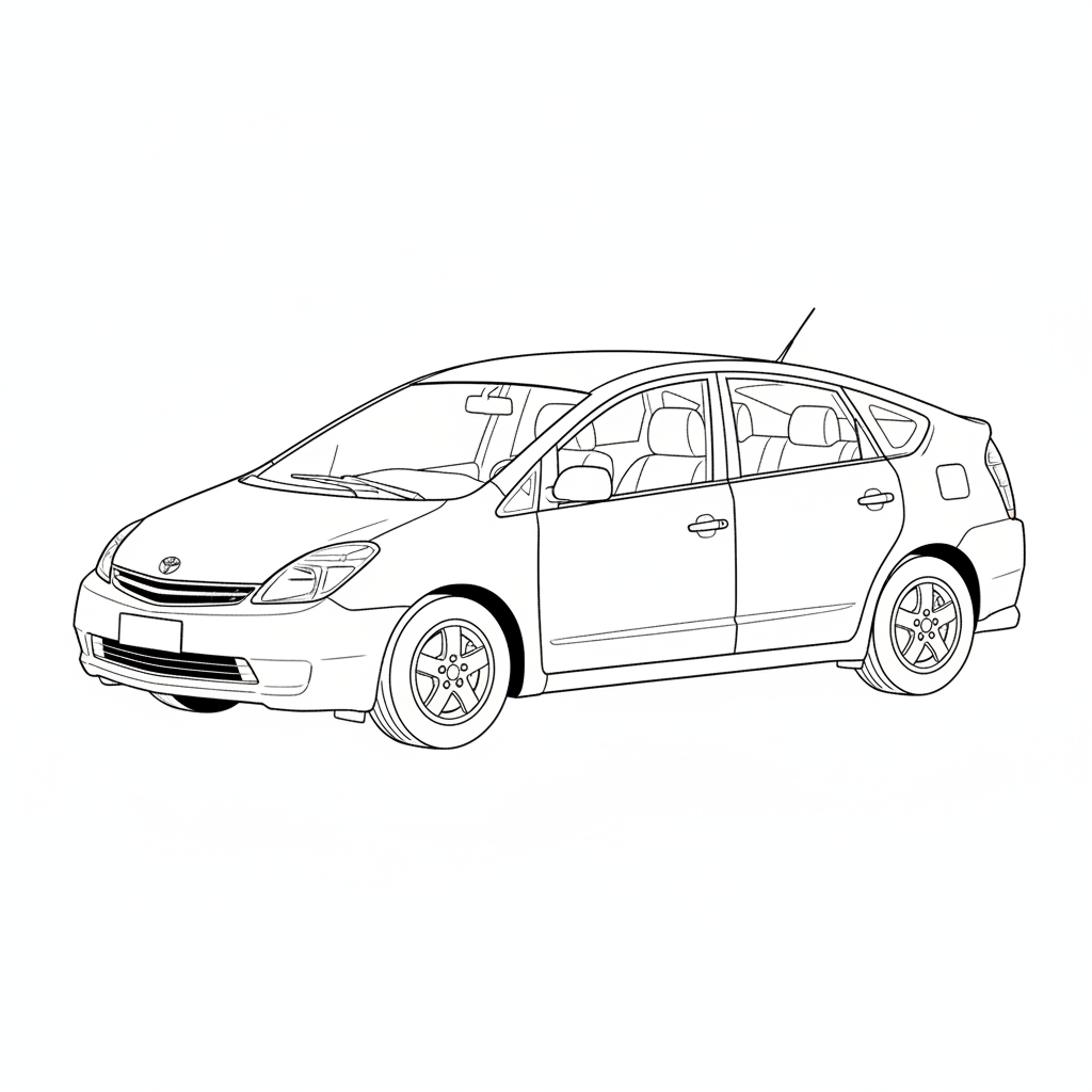2002 TOYOTA Prius coloring page