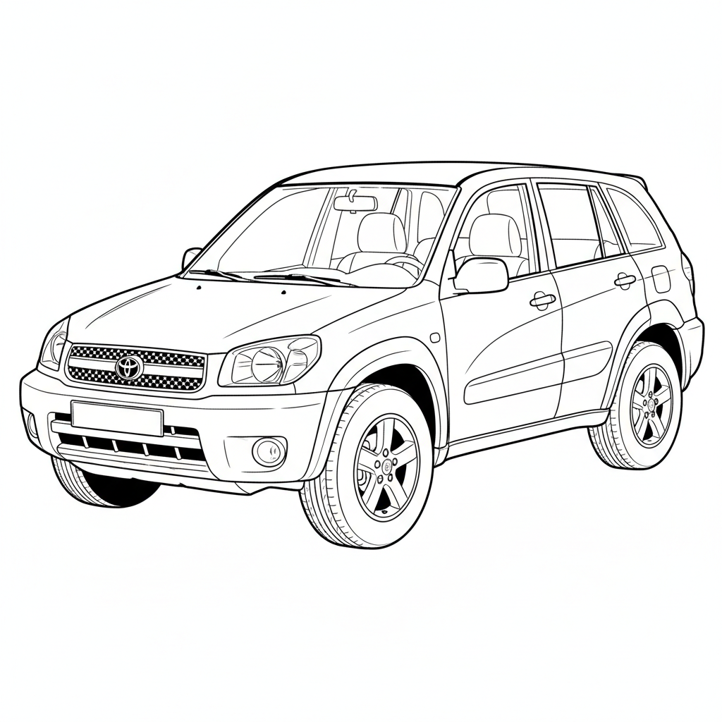 2002 TOYOTA RAV4 coloring page