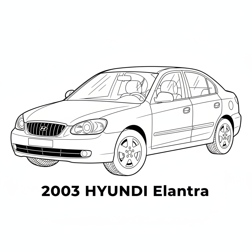 2003 HYUNDAI Elantra coloring page