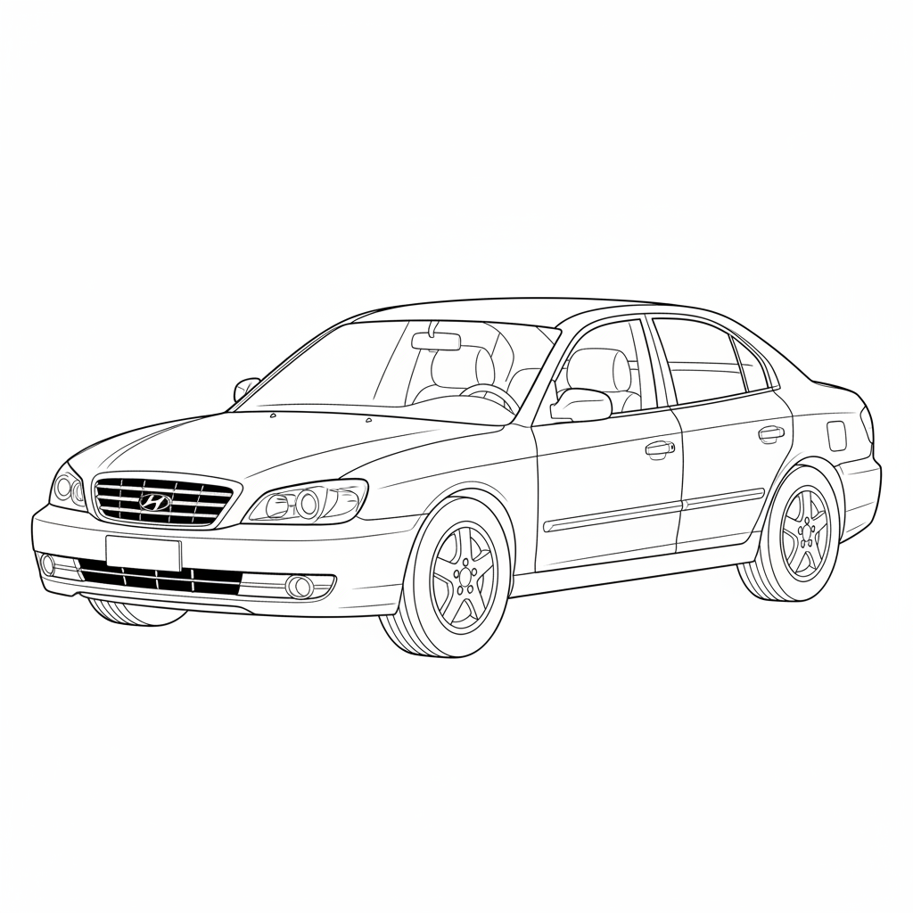 2003 HYUNDAI Sonata coloring page