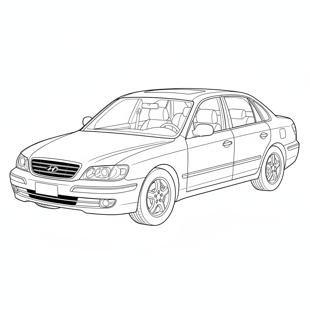 2003 HYUNDAI XG350 coloring page