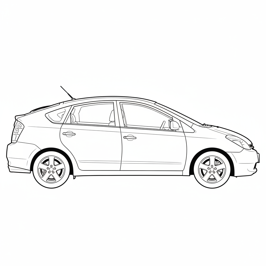 2003 TOYOTA Prius coloring page