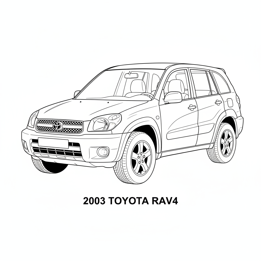 2003 TOYOTA RAV4 coloring page