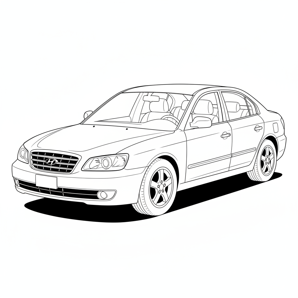 2004 HYUNDAI Sonata coloring page