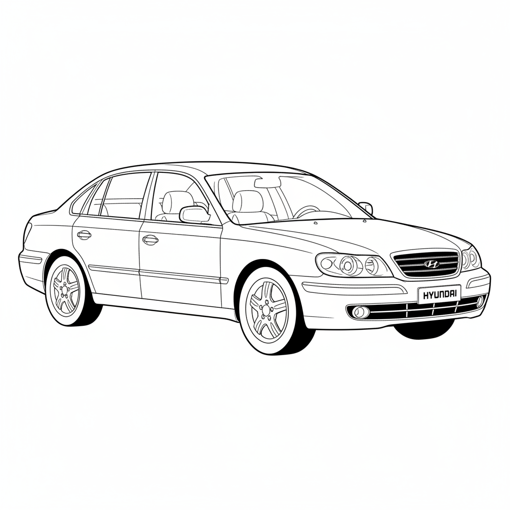 2004 HYUNDAI XG350 coloring page