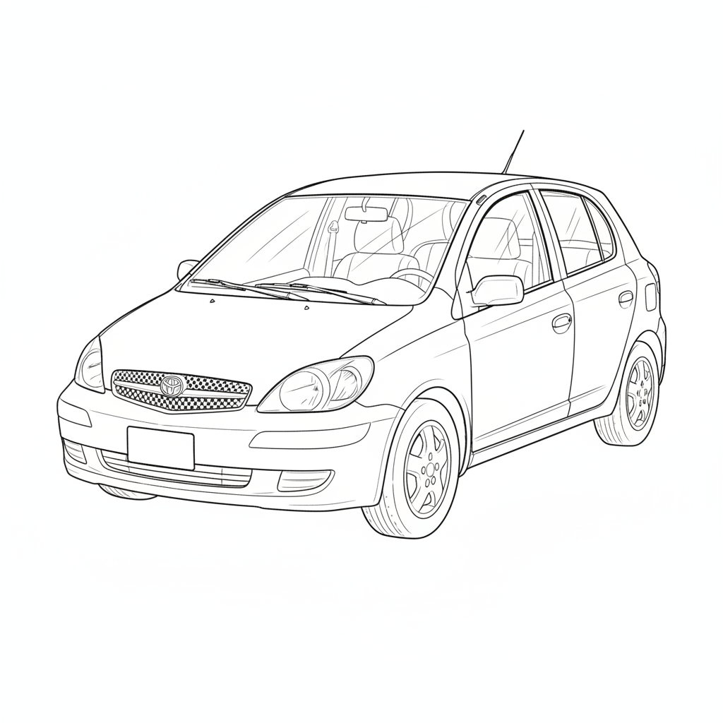 2004 TOYOTA Echo coloring page