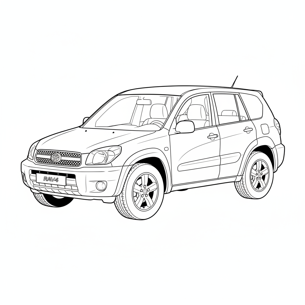 2004 TOYOTA RAV4 coloring page