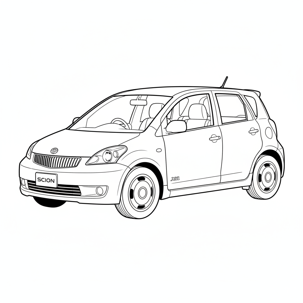2004 TOYOTA Scion xA coloring page