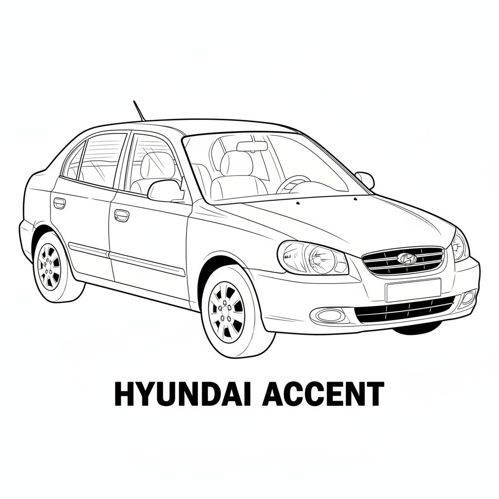 2005 HYUNDAI Accent coloring page