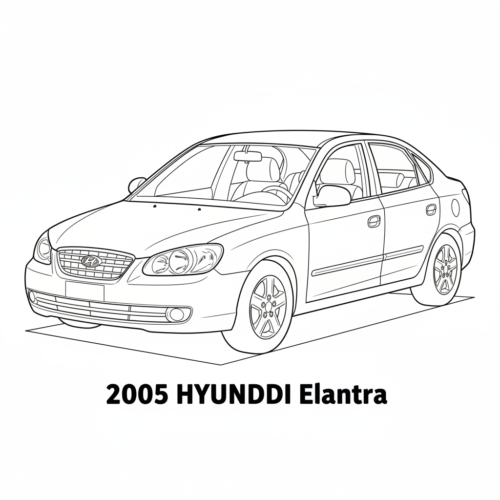 2005 HYUNDAI Elantra coloring page