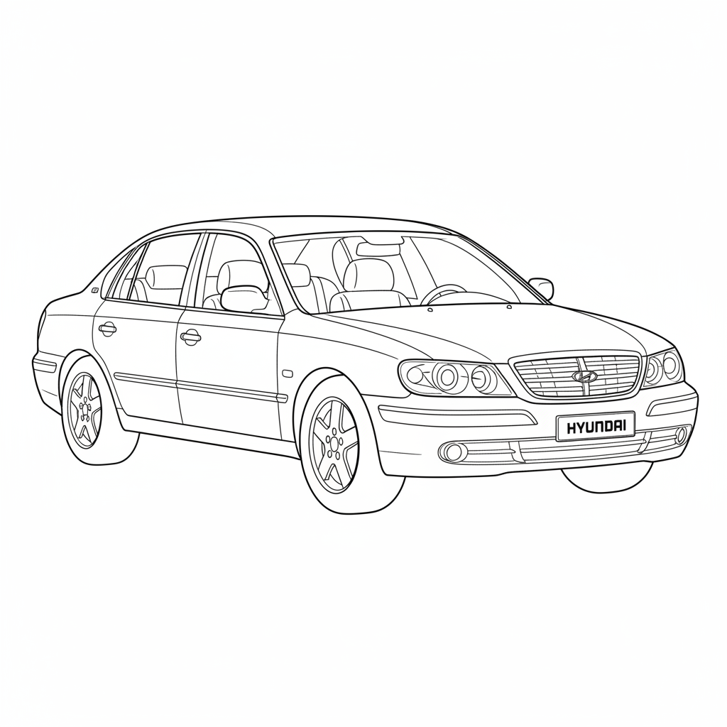 2005 HYUNDAI XG350 coloring page