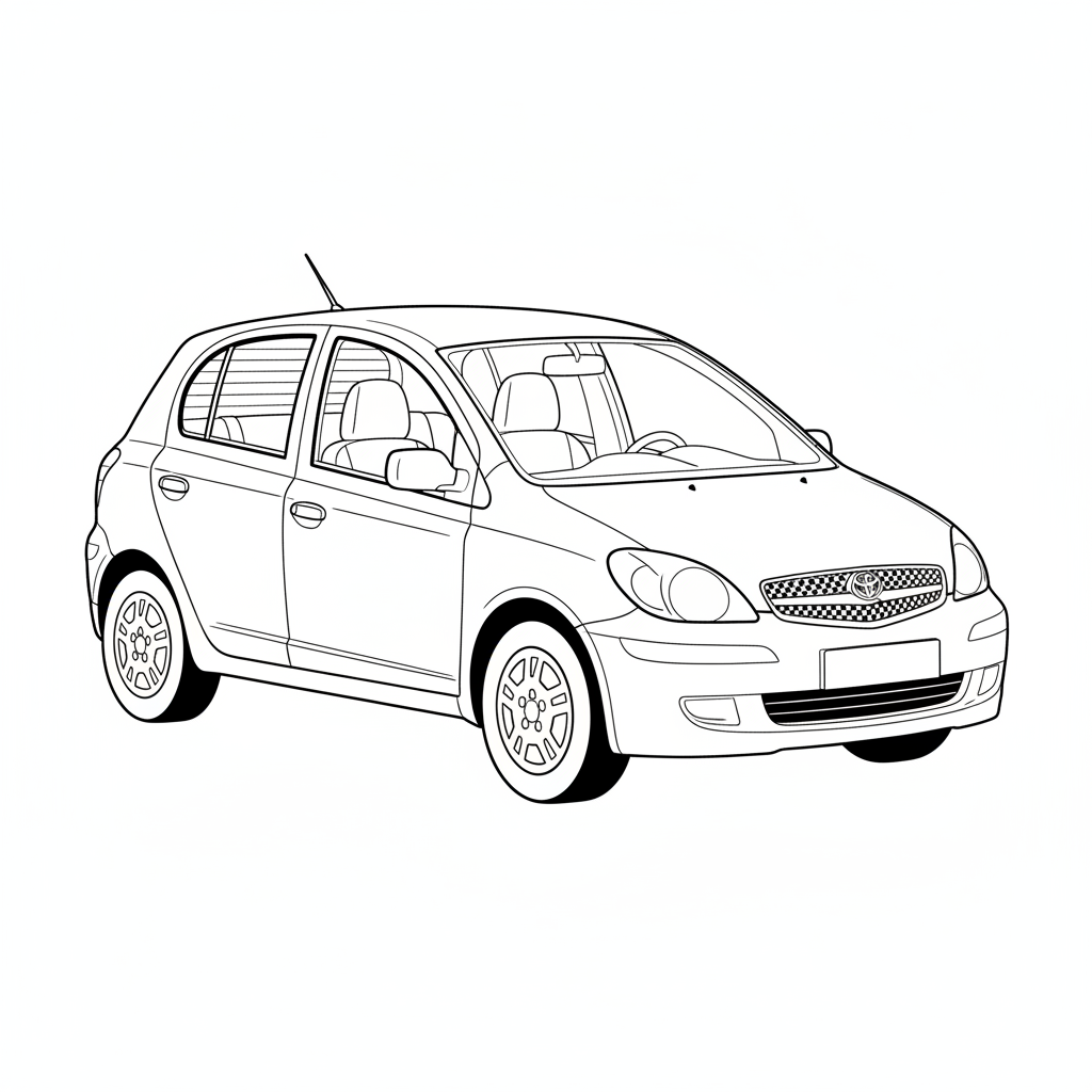 2005 TOYOTA Echo coloring page
