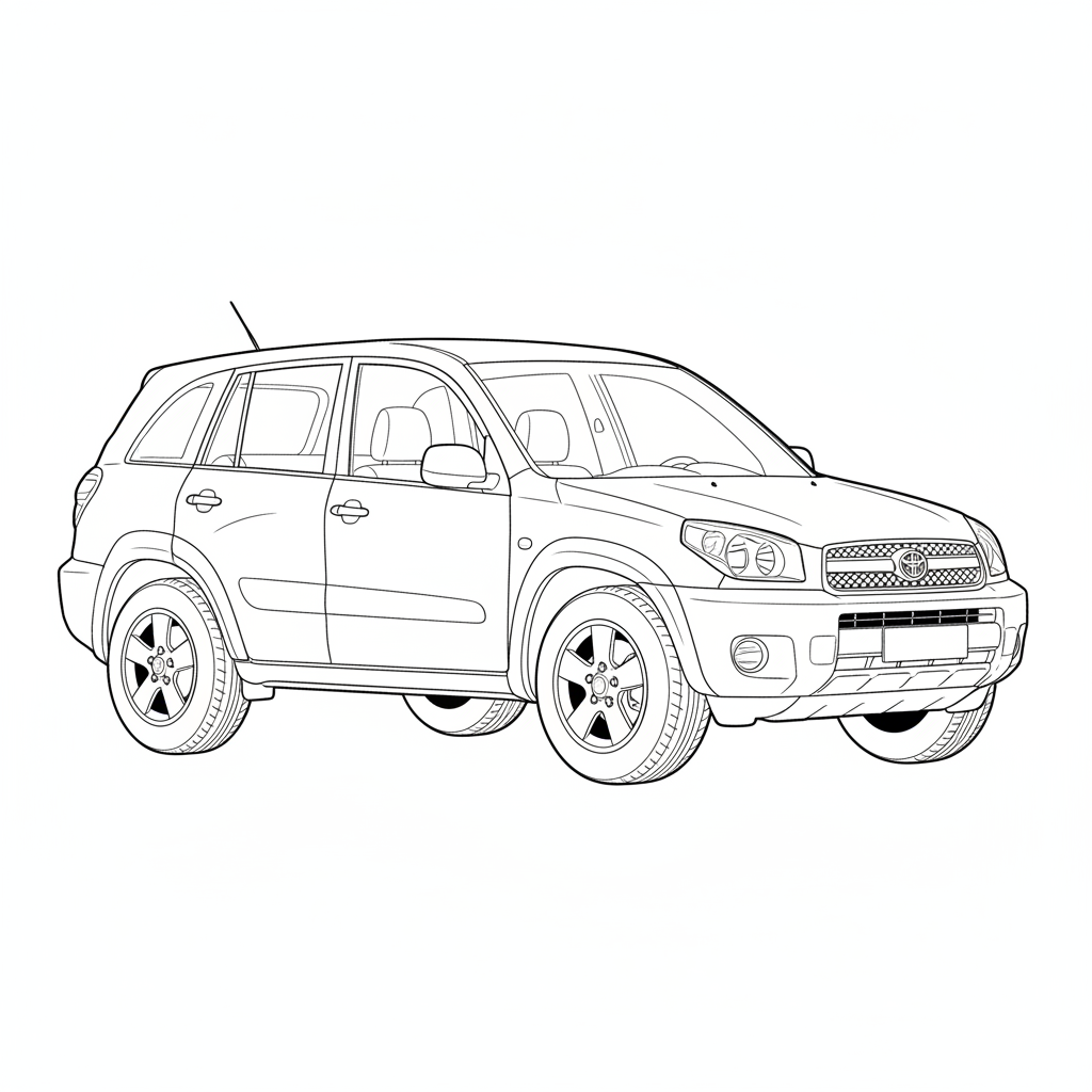 2005 TOYOTA RAV4 coloring page