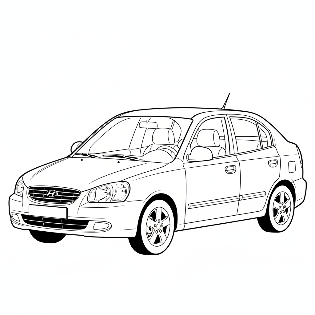 2006 HYUNDAI Accent coloring page
