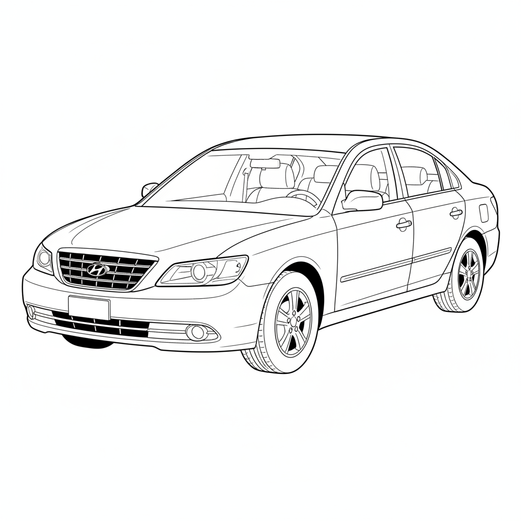 2006 HYUNDAI Sonata coloring page