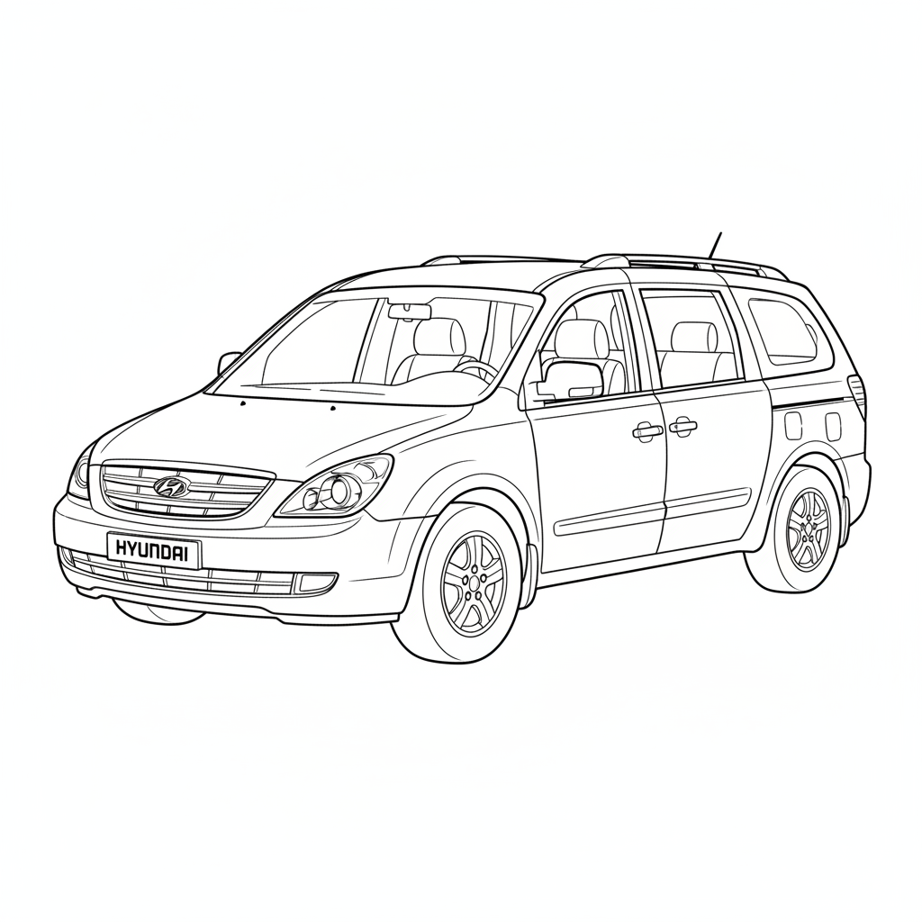 2007 HYUNDAI Entourage coloring page